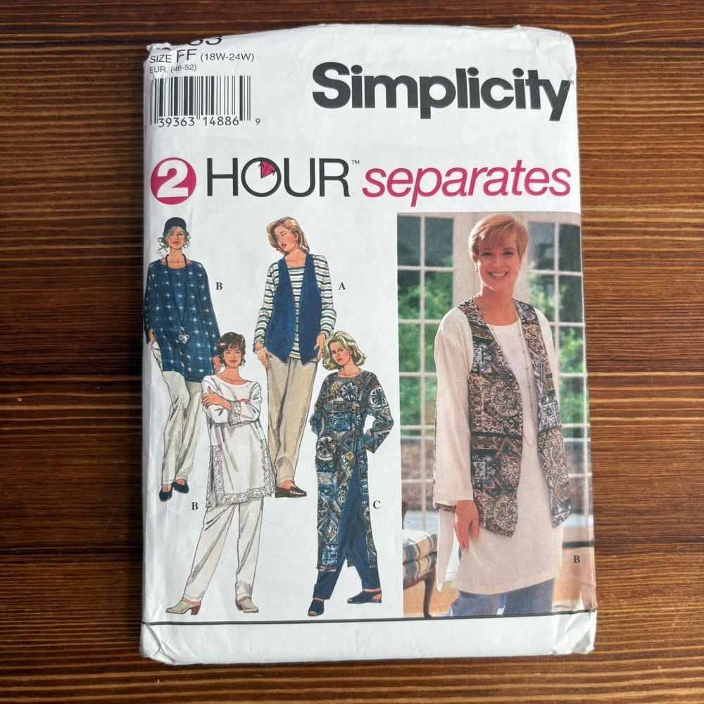 Simplicity‎ 9783 Sewing Pattern 2 Hour Separates Plus Size FF 18W-24W UNCUT